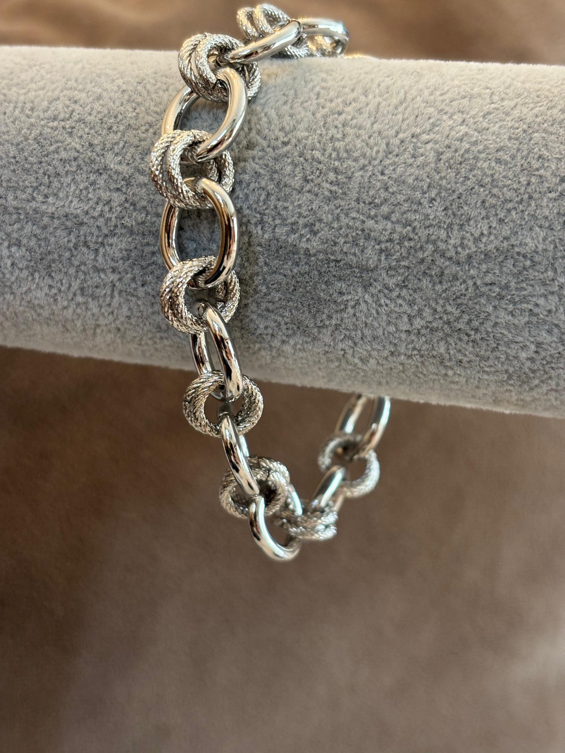 Juego cadena oro blanco